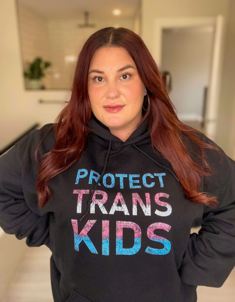 Protect Trans Kids Hoodie - Stevie Safe Spaces - Zoe Potter