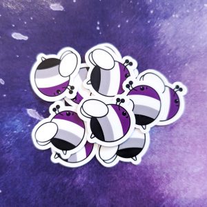 Asexual Pride Bee | Mini Sticker | Stevie's Safe Spaces